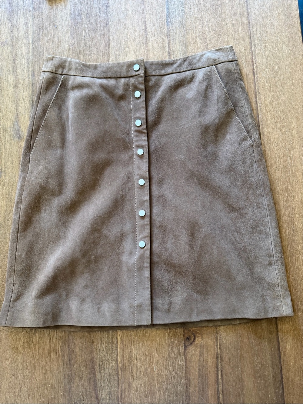 ALL SAINTS - Womens Brown Suede Emme Skirt Size 10